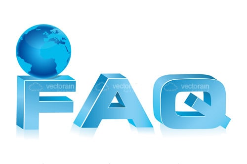 F.A.Q Logo with Globe Icon